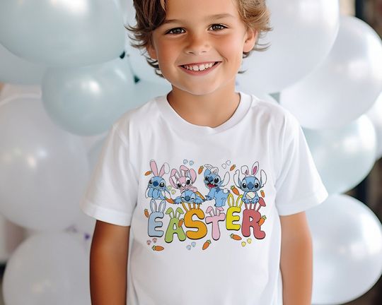 Lilo Stitch Happy Easter Shirt, Disney Stitch Happy Easter Shirt