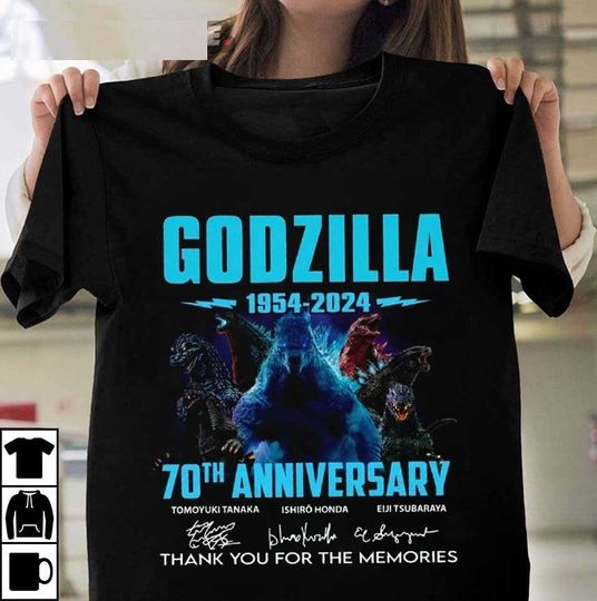 god zilla 1954-2024 70th Anniversary Thank You T-Shirt