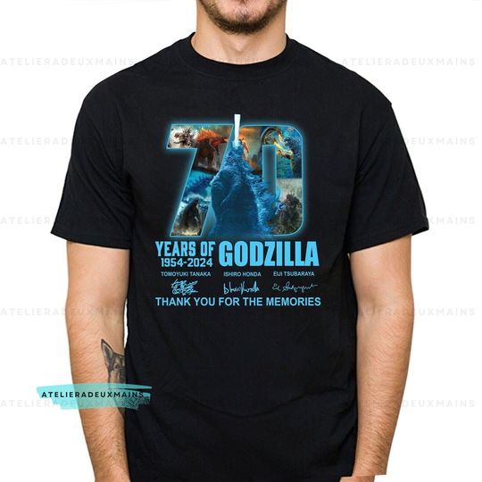 god zilla 1954-2024 70th Anniversary Thank You T-Shirt