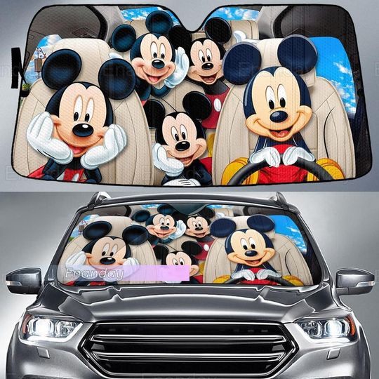Mickey Car Sun Shade, Mickey Car Shade, Mickey Mouse Sunshade
