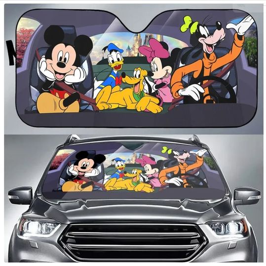 Mickey and Friends Auto Sun Shades, Mickey Car Accessories