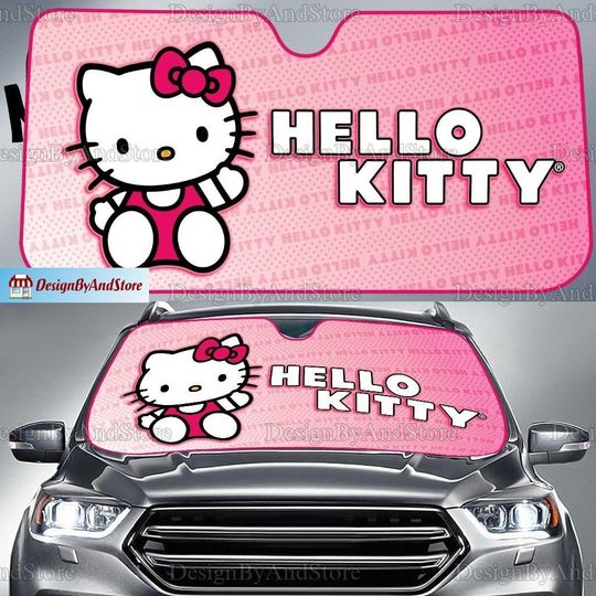 Hello Kitty Sun Shade, Hello Kitty Car SunShade, Hello Kitty Car Shade