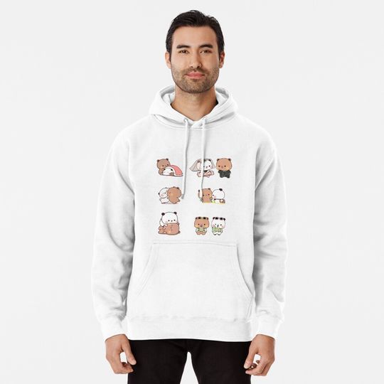 Bubu Dudu cute bears Pullover Hoodie, Gifts for Couples