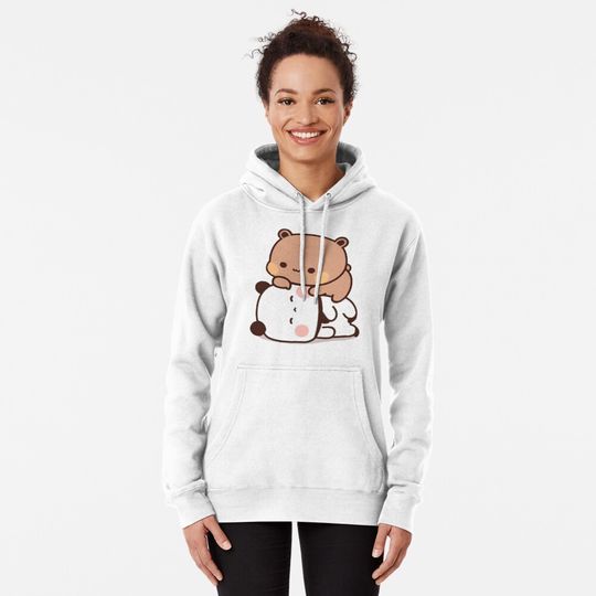 Cute Dudu Is Laying On The Sleeping Bubu Pullover Hoodie, Gifts for Couples