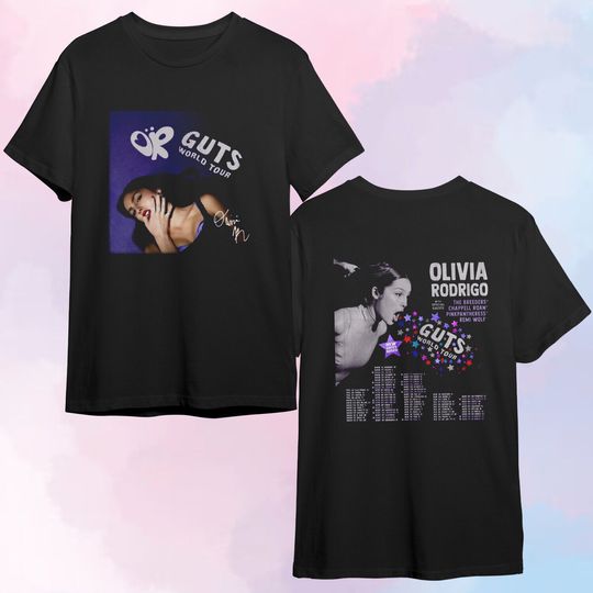 Olivia Rodrigo Guts Tour 2024 Shirt, Olivia Rodrigo Double Sided Shirt