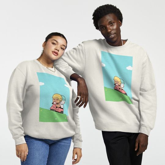 Cute Couple Bubu Dudu Are Going On A Ride Pullover Sweatshirt