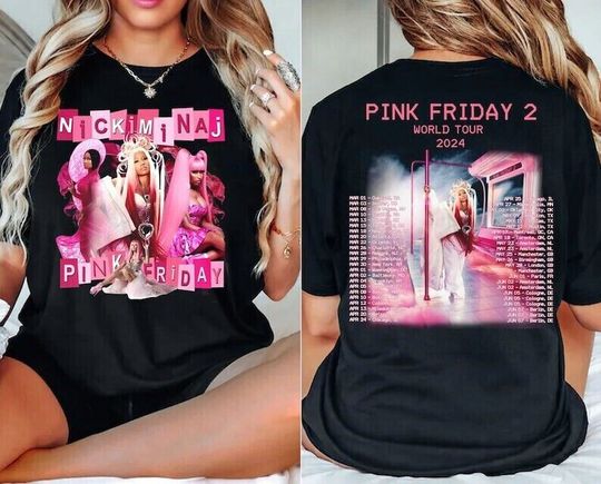 Nicki Minaj Pink Friday 2 World Tour 2024 Double Sided T-shirt
