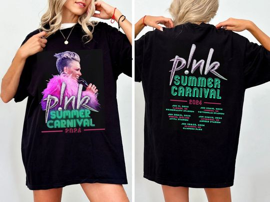 Pink Singer Summer Carnival 2024 Festival Tour Double Sided T-shirt
