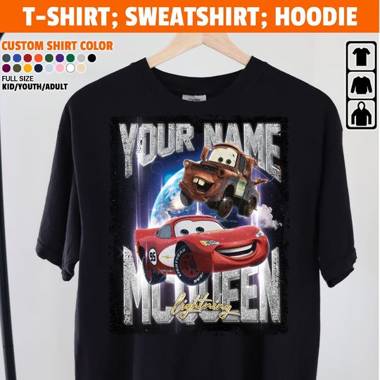 Personalized McQueen Lightning and Tow Matter Disney Shirt, Disney Family Matching Shirt