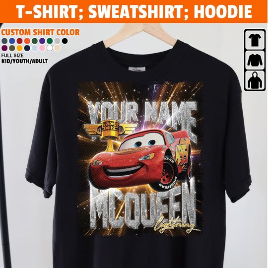 Personalized McQueen Lightning Galaxy Disney Shirt, Disney Family Matching Shirt
