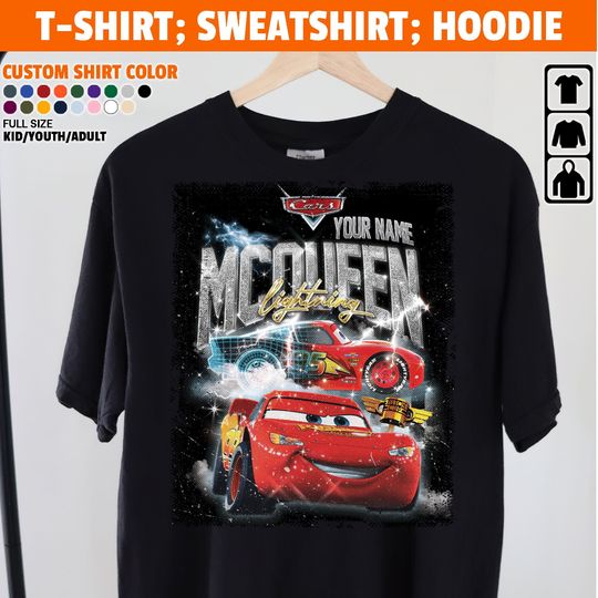 Personalized McQueen Lightning Champion Disney Shirt, Disney Family Matching Shirt