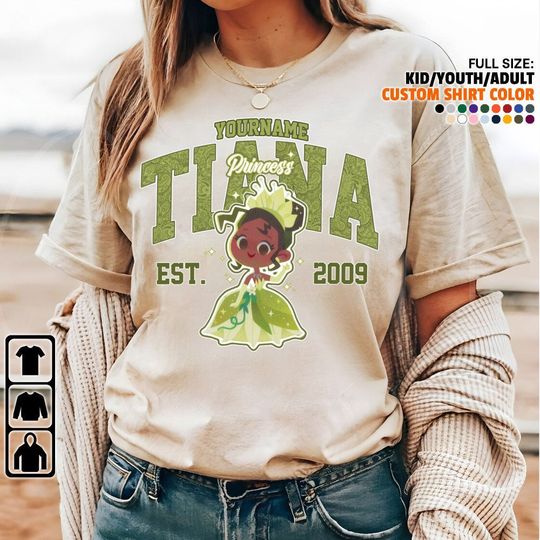 Personalized Tiana Princess Disney Shirt, Disney Family Matching Shirt