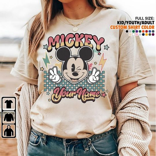 Custom Retro MIckey Mouse Disney Shirt, Disney Family Matching Shirt