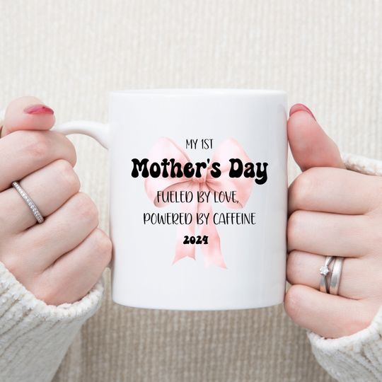 1st Mother's Day Mug,Mother's Day Gift,Mom's Coffee Mug,Coquette Mom's Mug,Gift Idea for Mom