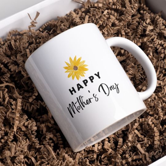 Happy Mother's Day Mug | Mother's Day Mug | Gift For Mom | Mother's Day Gift | Sunflower Mug | New Mom Mug | Mom Gift | Mama Mug