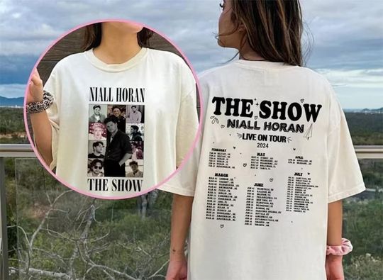 Niall tshirt horan , The show Niall Live on tour 2024 horan Shirt, 2 Sides Tour 2024 shirt