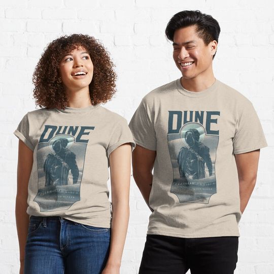 Dune Paul Of Arrakis Portrait With Quote Classic T-Shirt
