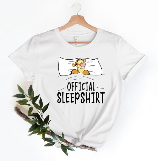 Tigger Official Sleeping Shirt, Tigger Shirts, Winnie The Pooh Shirt