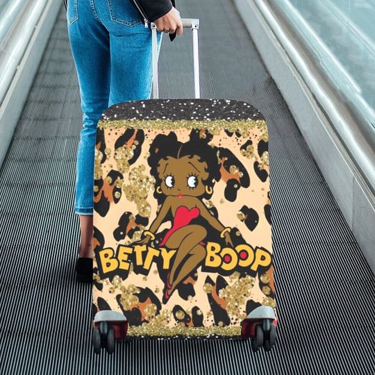 Leopard African Betty Boop luggage cover