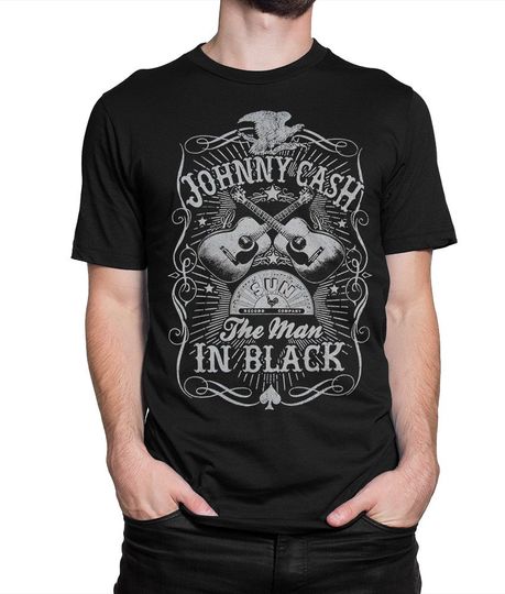 Johnny Cash The Man In Black T-Shirt / Men's Women's Sizes