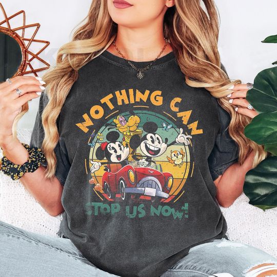 Disney Mickey & Minnie's Runaway Railway Nothing Can Stop Us Now Shirt, Family Vacation Holiday Gift