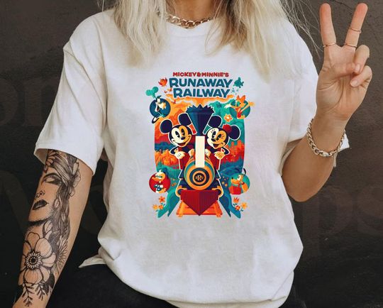 Retro Disney Mickey & Minnie's Runaway Railway Shirt