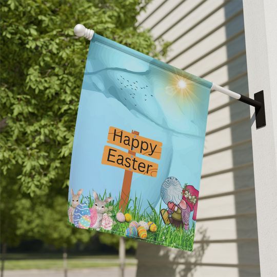 Happy Easter Garden Flag, Easter Day Decorations