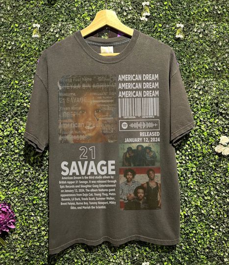 Vintage 21 Savage American Dream Shirt, 21 Savage 90s