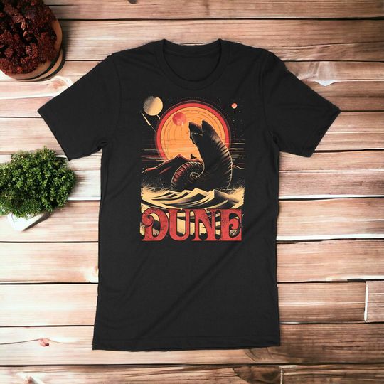 Retro Dune Sandworm and Muad'dib Shirt