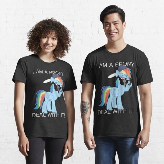 Rainbow Dash Brony Essential T-Shirt, Pony cartoon Tee
