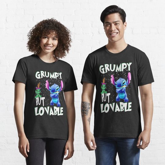 Grumpy but lovable stitch people gift for fans happy and cute T-Shirt