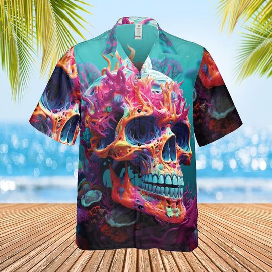 Reef Skull Hawaiian Shirt