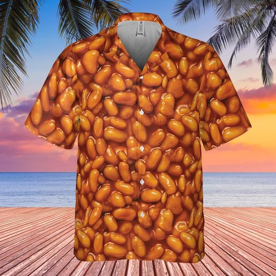 Baked Beans Mens Hawaiian Shirt