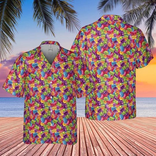 Rainbow Gummy Jelly Candy Hawaiian Shirt - Unisex