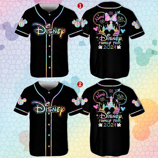 Personalized Disneyy Baseball Jersey, Disneyland Family Vacation Baseball Jersey Shirt