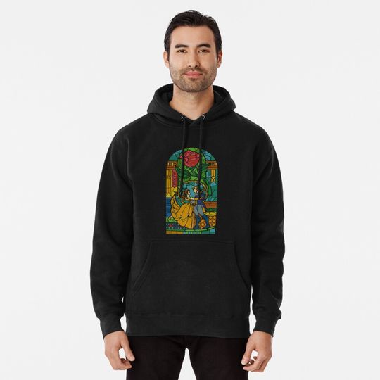 Beauty and The Beast - Stained Glass Pullover Hoodie