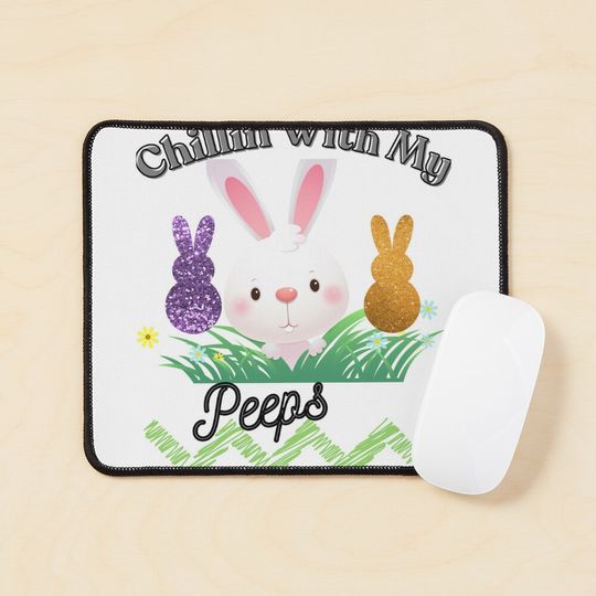 funny, Chilling with my friends, easter bunny Mouse Pad