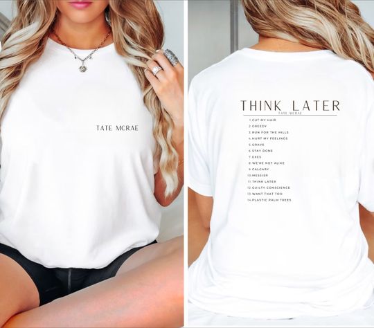 Tate McRae - The Think Later World Tour 2024 Tour T-Shirt