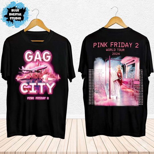 2024 Nicki Minaj Tour T-Shirt, Gag City Shirt, Nicki Minaj Pink Friday 2 Concert Shirt