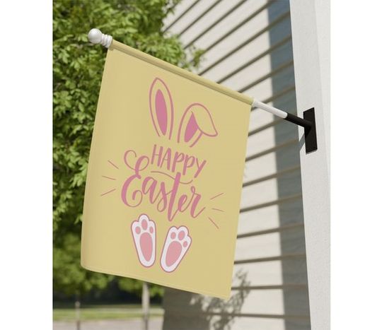 Easter Bunny house flag, Easter Day Decorations