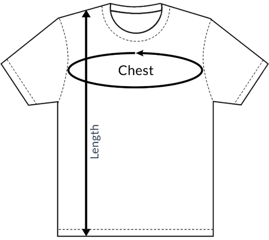 size chart - regular tee