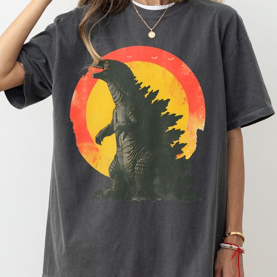 Retro god zilla Graphic T-Shirt, Vintage Monster Art Tee, Dinosaur god zilla Movie Shirt