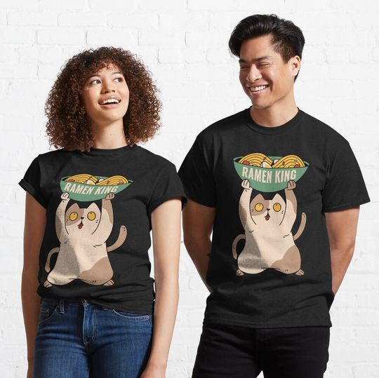 Ramen King Cat With Ramen Bowl Classic T-Shirt
