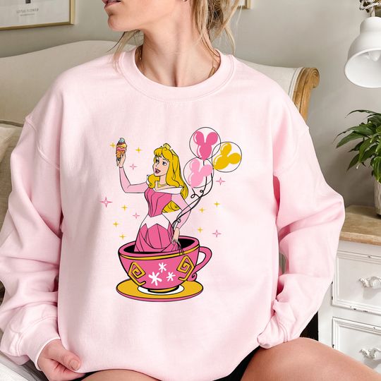 Retro Princess Aurora Sweatshirt, Aurora Disney Princess Sweatshirt