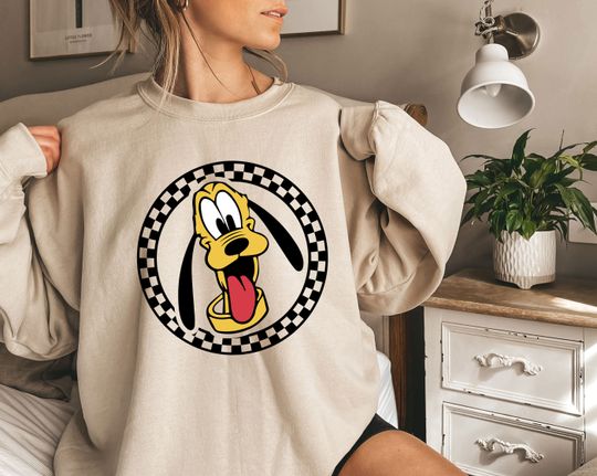 Vintage Disney Pluto And Friends Characters Sweatshirt