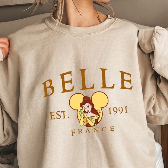 Disney Belle Sweatshirt, Disney Princess Sweat, Princess Sweatshirt