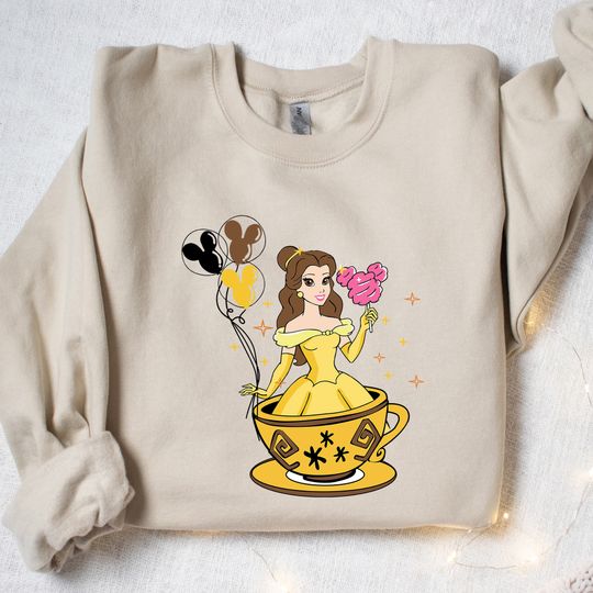Disneyland Belle Sweatshirt, Disney Princess Sweat, Princess Sweatshirt