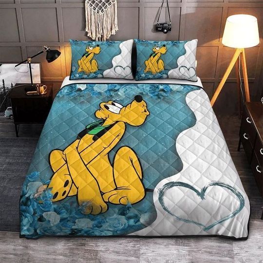 We Are Never Too Old For Pluto Cartoon Dog Lovers 3D Bedding Set