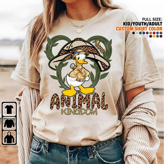 Custom Disney Duck Donal Animal Kingdom Unisex T-Shirt, Disney Mickey and Friends Shirt
