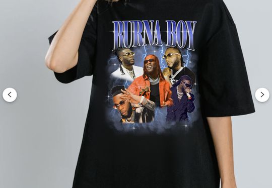 Vintage Burna Boy Bootleg Rap Tee, Afrobeats Concert Shirt